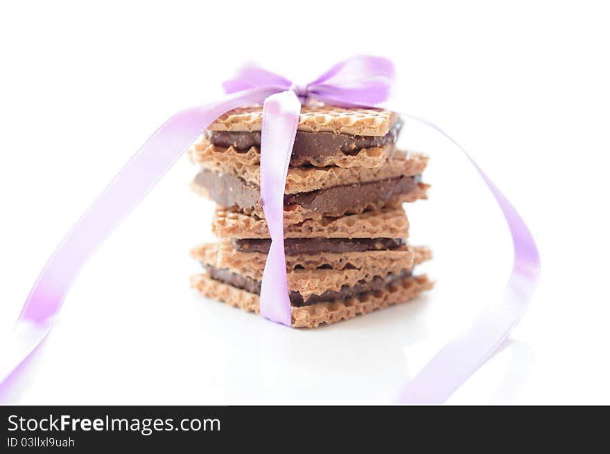 Waffles with chocolate-nut filling