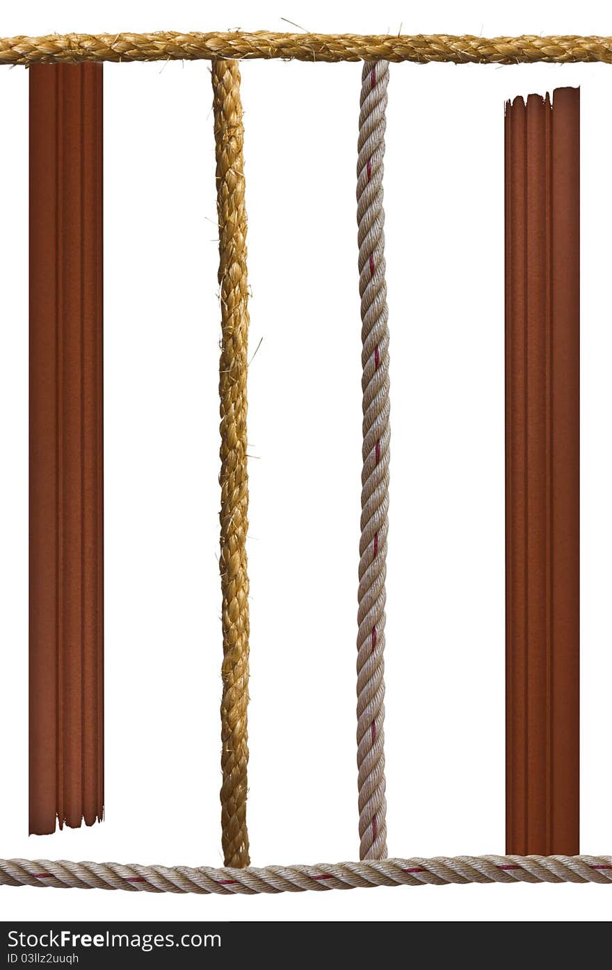 Frame is made of wood brown and manila rope. Frame is made of wood brown and manila rope.