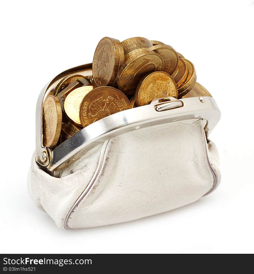 Open Purse With Gold Coins