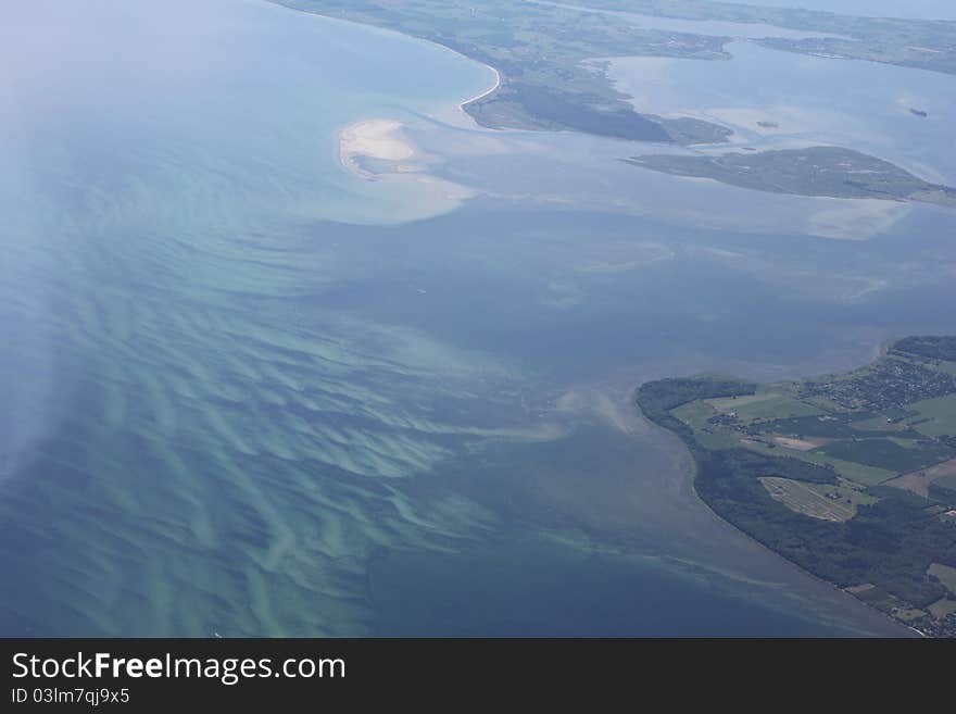 Flight over Denmark