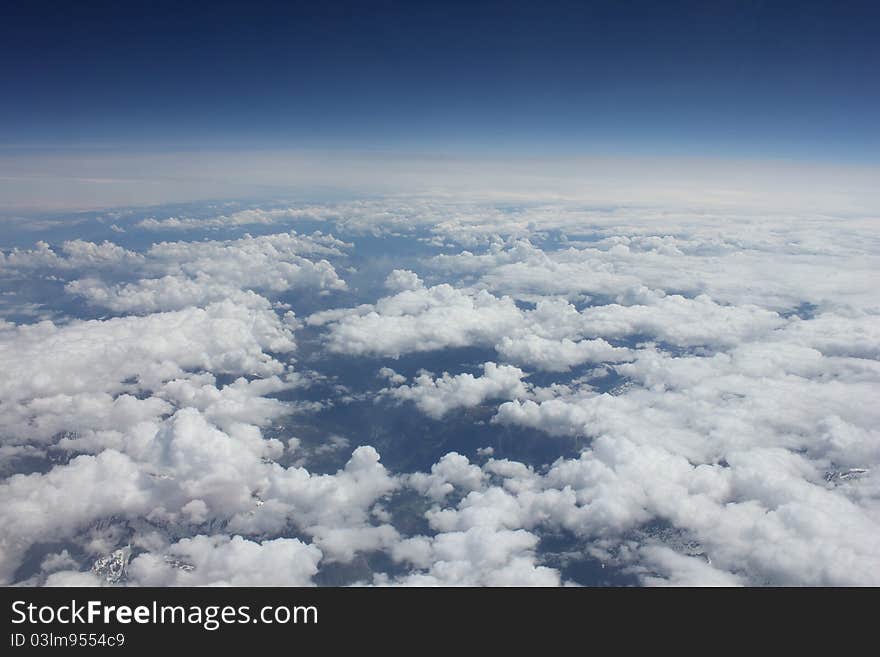 Areal View over the Alps