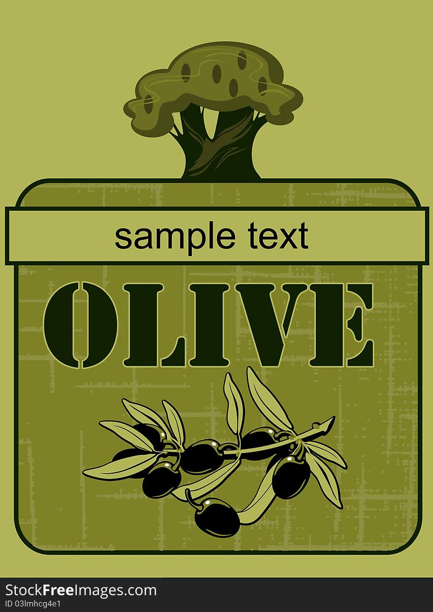 Label for product. olive 2. Label for product. olive 2