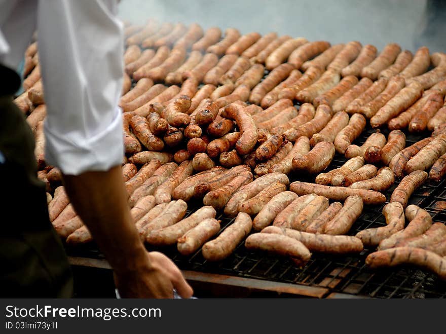 Argentinean barbaque with smoky sausages