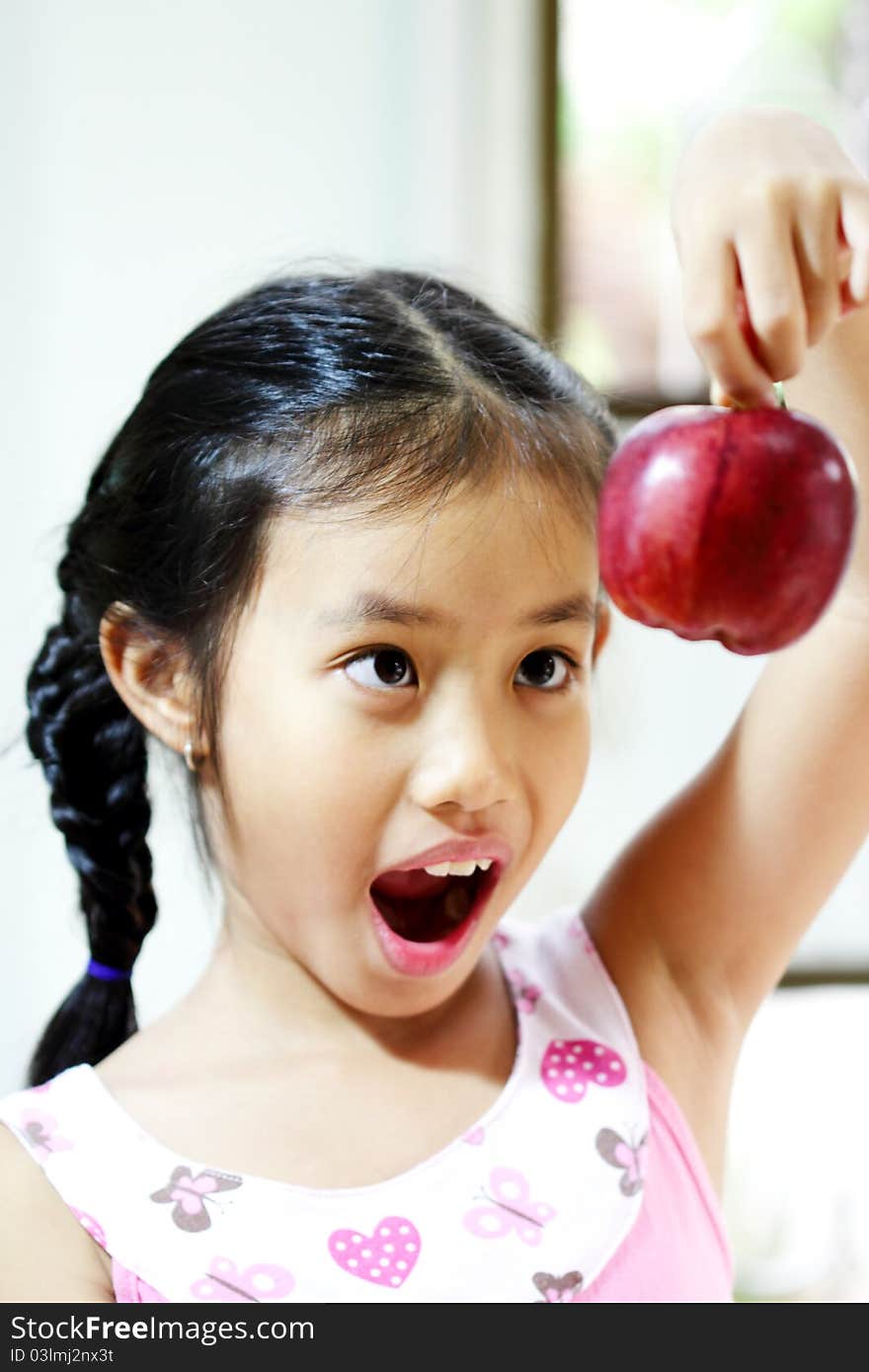 Young Girl With Apple