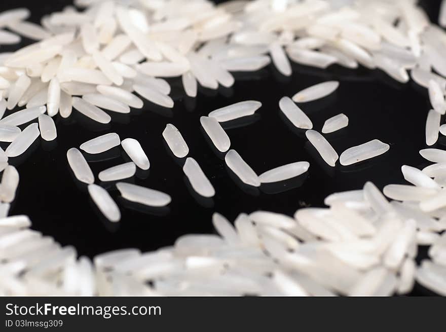 Grain of rice closeup. Shallow depth of field