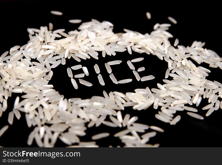 Grain of rice closeup. Shallow depth of field