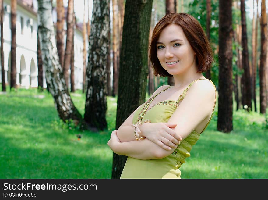 Photo of a beautiful girl at the park. Photo of a beautiful girl at the park