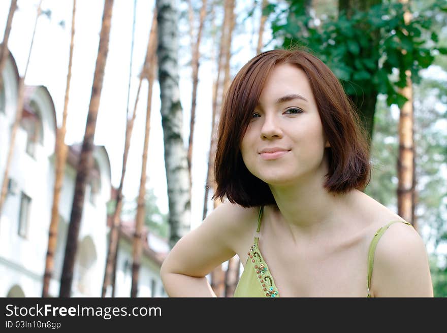 Photo of a beautiful girl at the park. Photo of a beautiful girl at the park