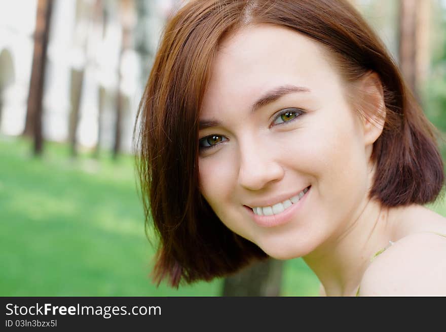 Photo of a beautiful girl at the park. Photo of a beautiful girl at the park