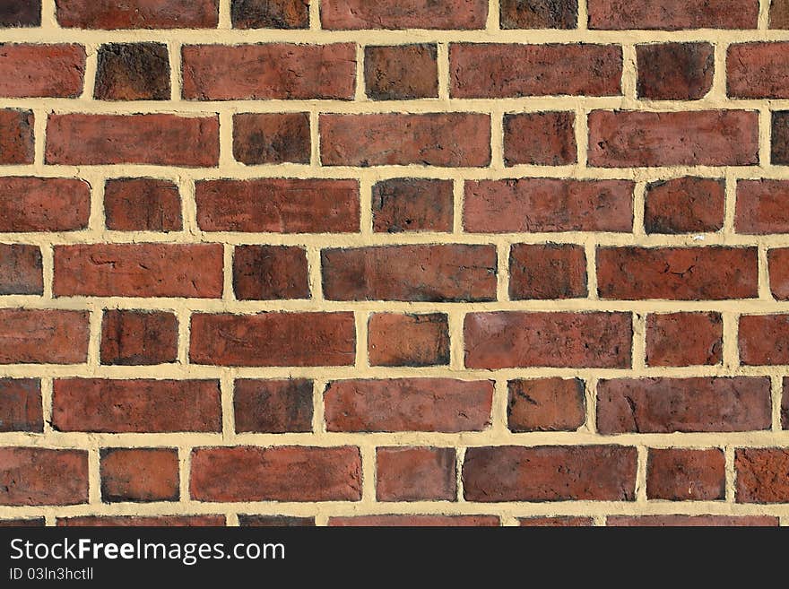 Old wall with red bricks