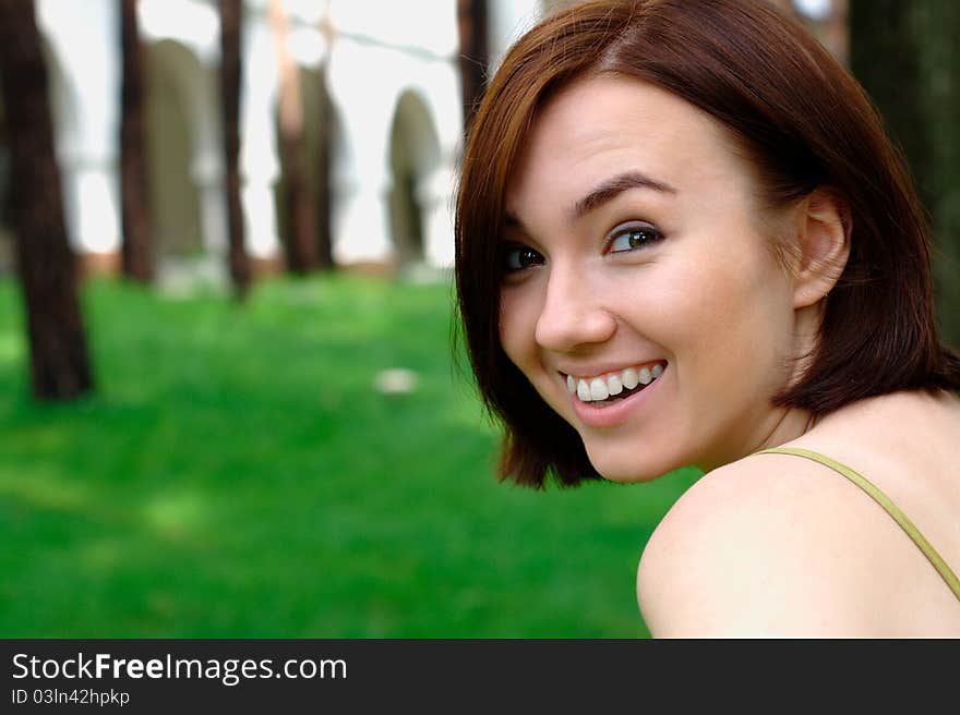 Photo of a beautiful girl at the park. Photo of a beautiful girl at the park