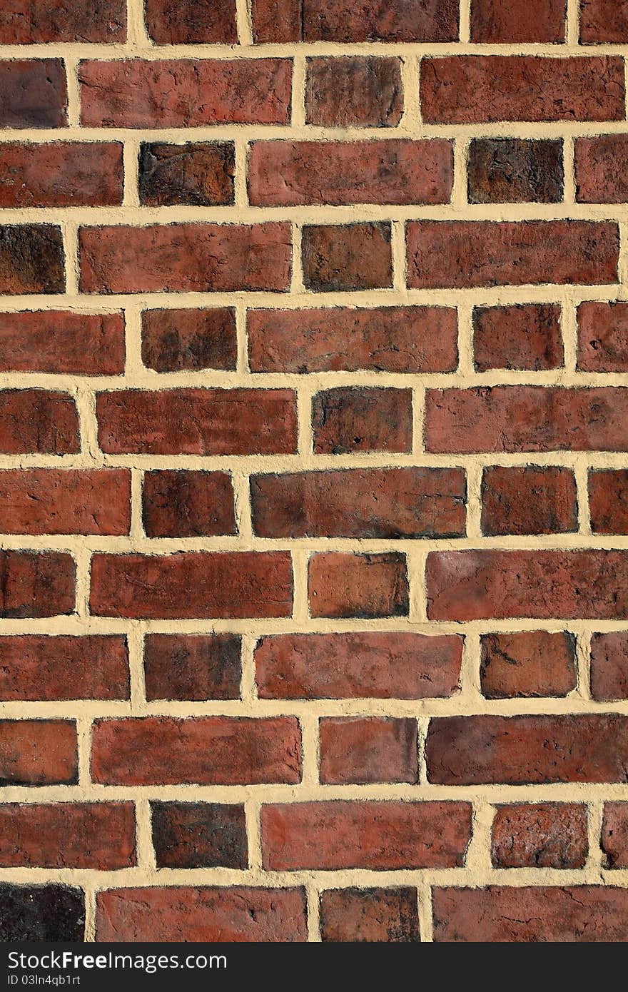 Old brick wall with red bricks