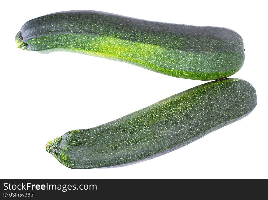 Zucchini isolated on white