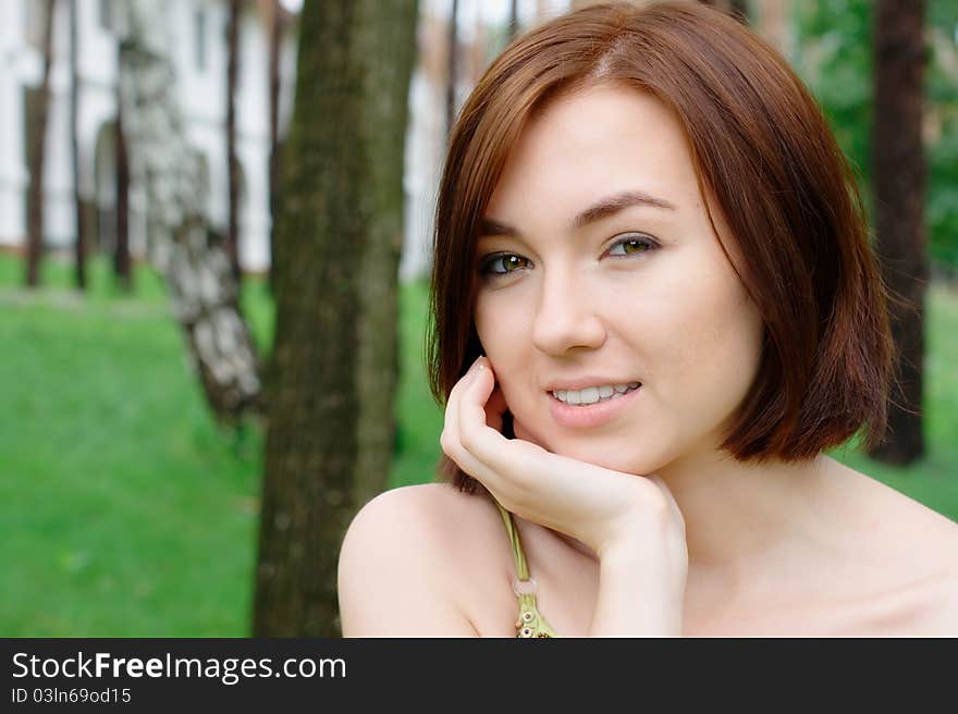 Photo of a beautiful girl at the park. Photo of a beautiful girl at the park