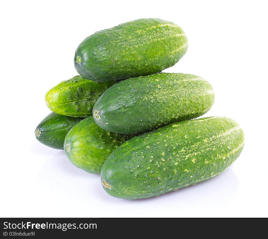 Cucumbers isolated on white