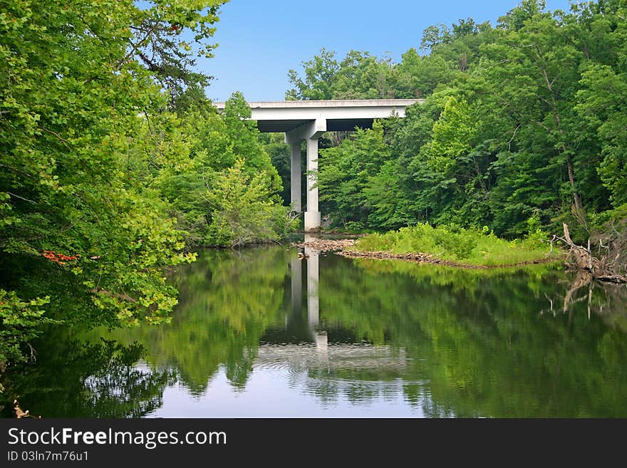 The bridge passing over Soddy Creek in southeast Tennessee. The bridge passing over Soddy Creek in southeast Tennessee