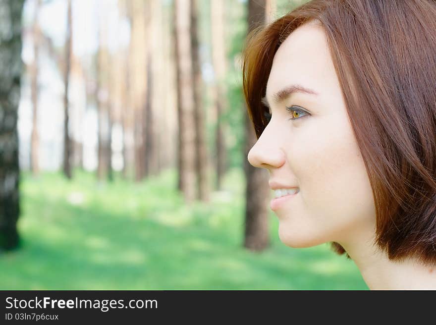 Photo of a beautiful girl at the park. Photo of a beautiful girl at the park