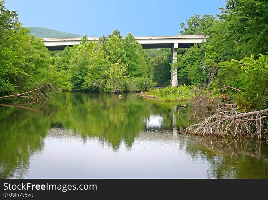 The bridge passing over Soddy Creek in southeast Tennessee. The bridge passing over Soddy Creek in southeast Tennessee