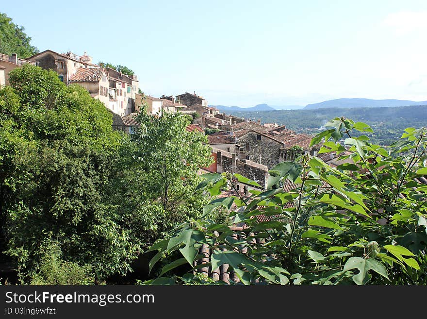 Areal view of Callian, France