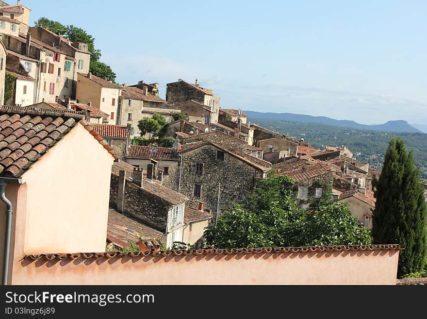 Areal view of Callian, France