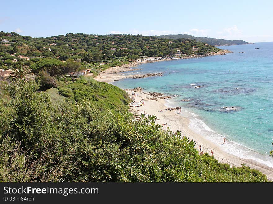 Saint Tropez Bay on The French Riviera, View from Bonne Terrase