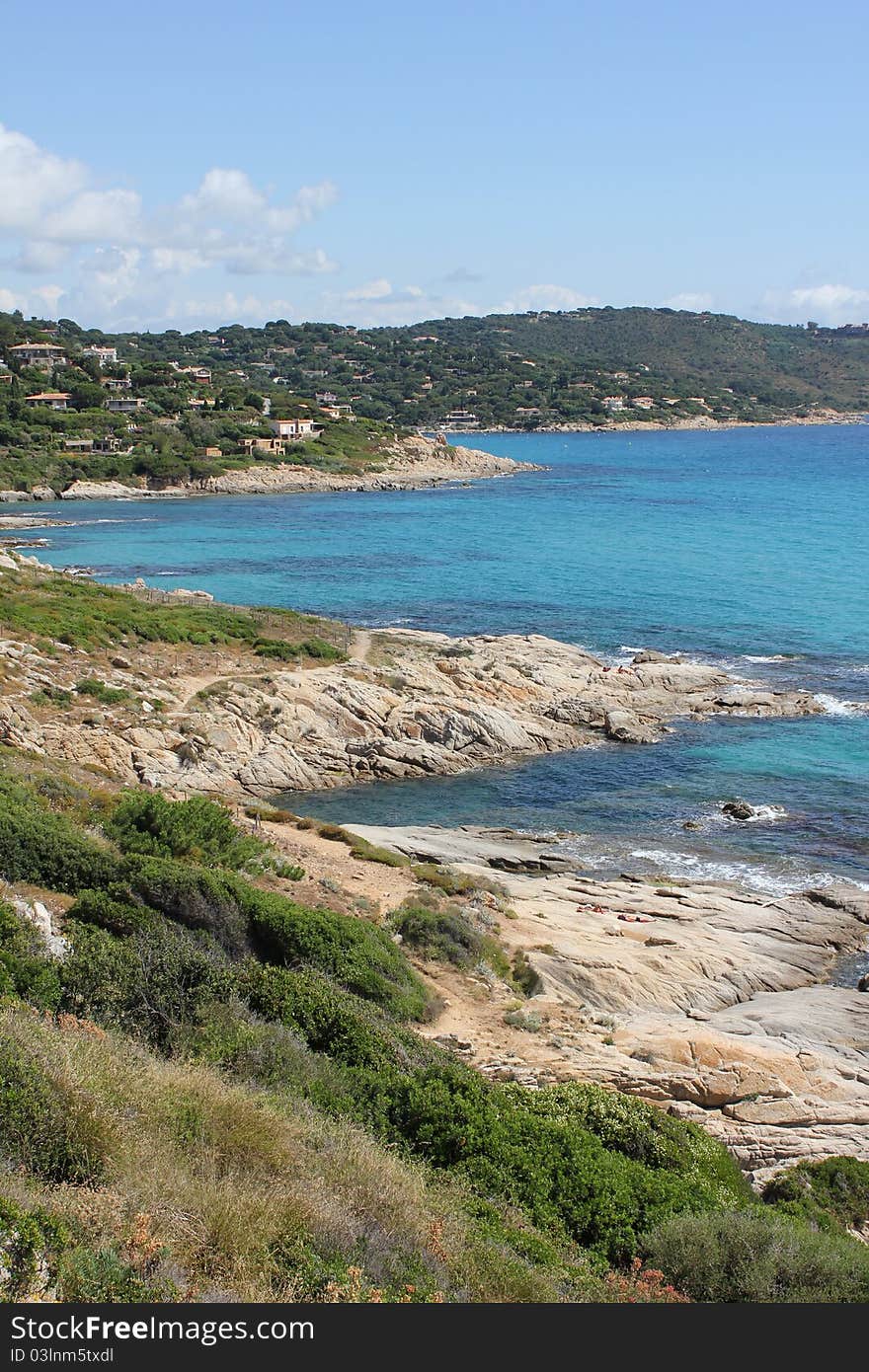 Saint Tropez Bay on The French Riviera, View from Bonne Terrase