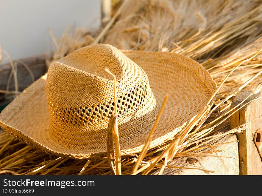 Hat and straw