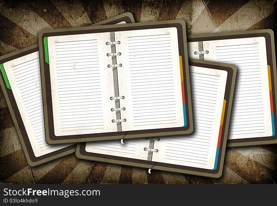 Open Blank page on grunge vintage background