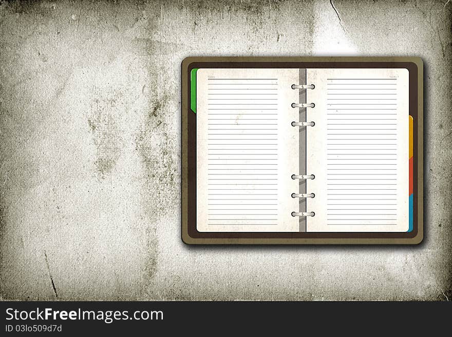 Open Blank page on vintage background