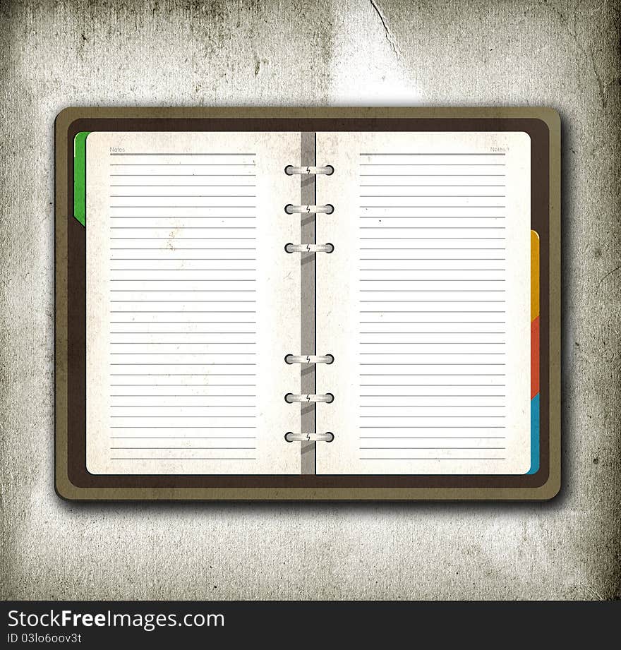 Open Blank page on vintage background