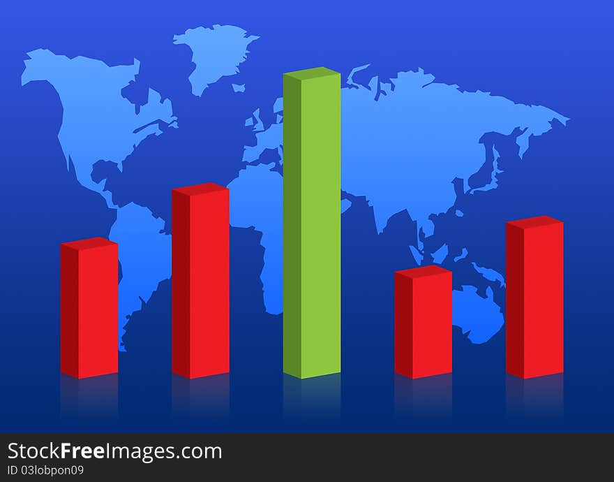 Business graph success chart data