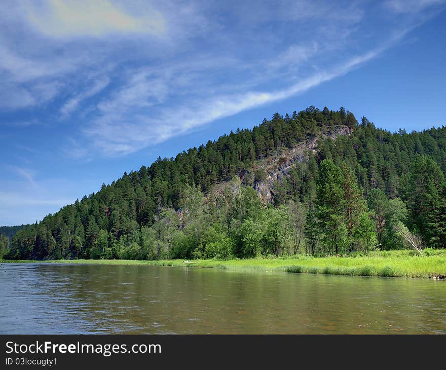 Ural mountains, river Inzer