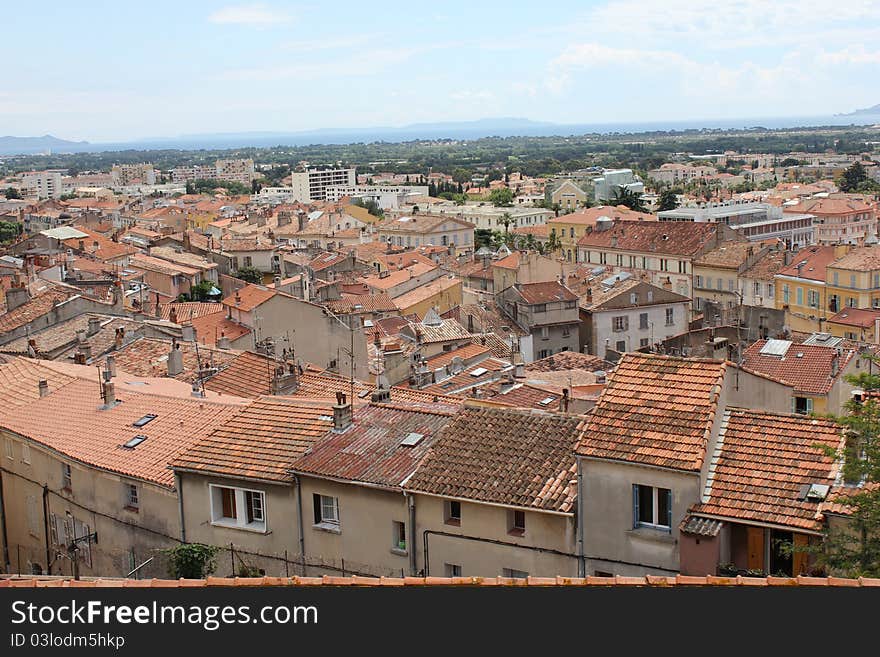 Areal View over Hyères, France