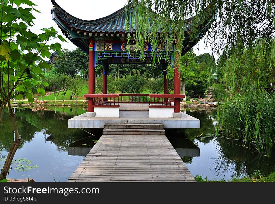 A beautiful traditional chinese garden