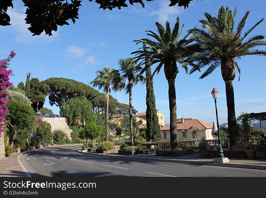 Areal View of Bormes Les Mimosas, France