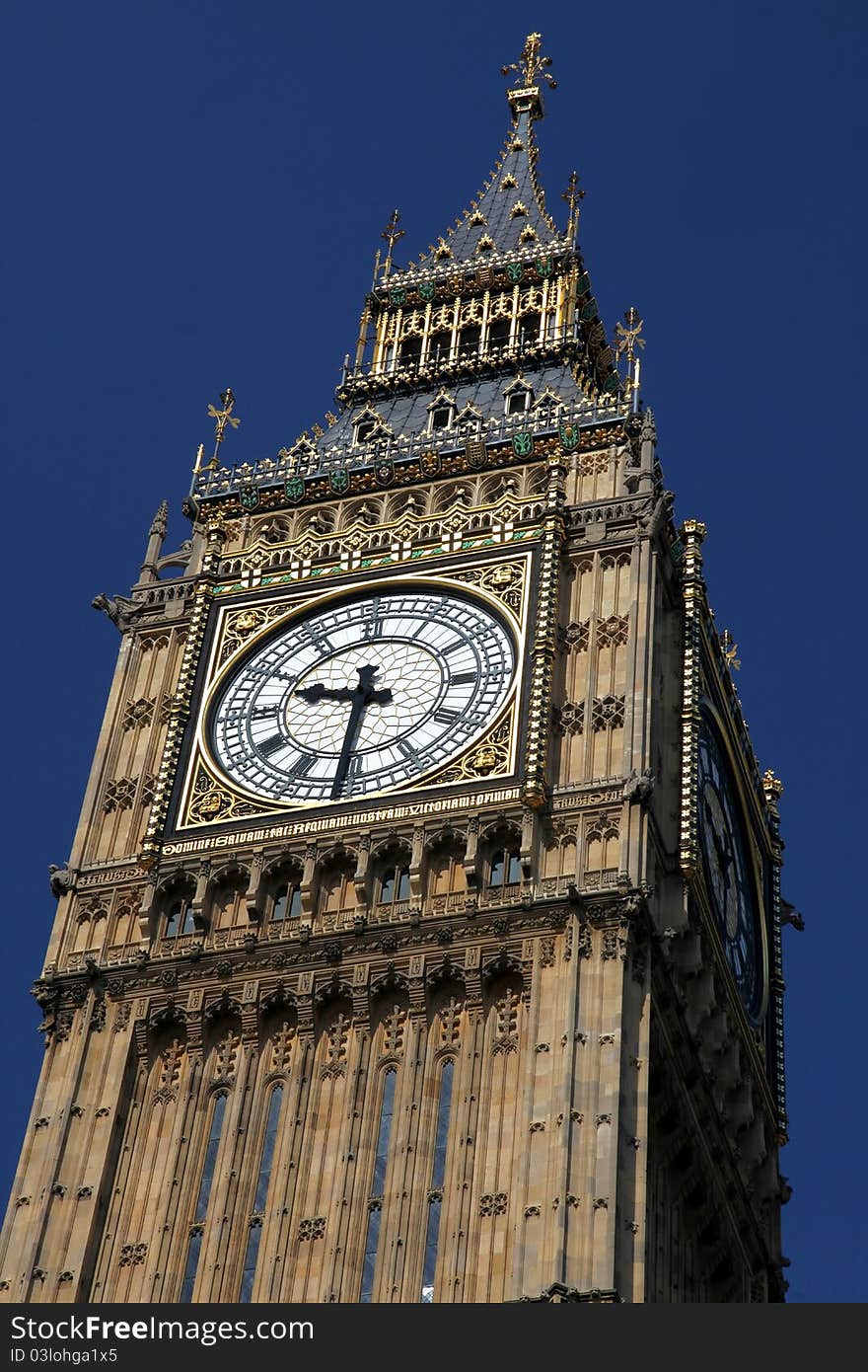 London Big Ben and blue sky, UK. London Big Ben and blue sky, UK