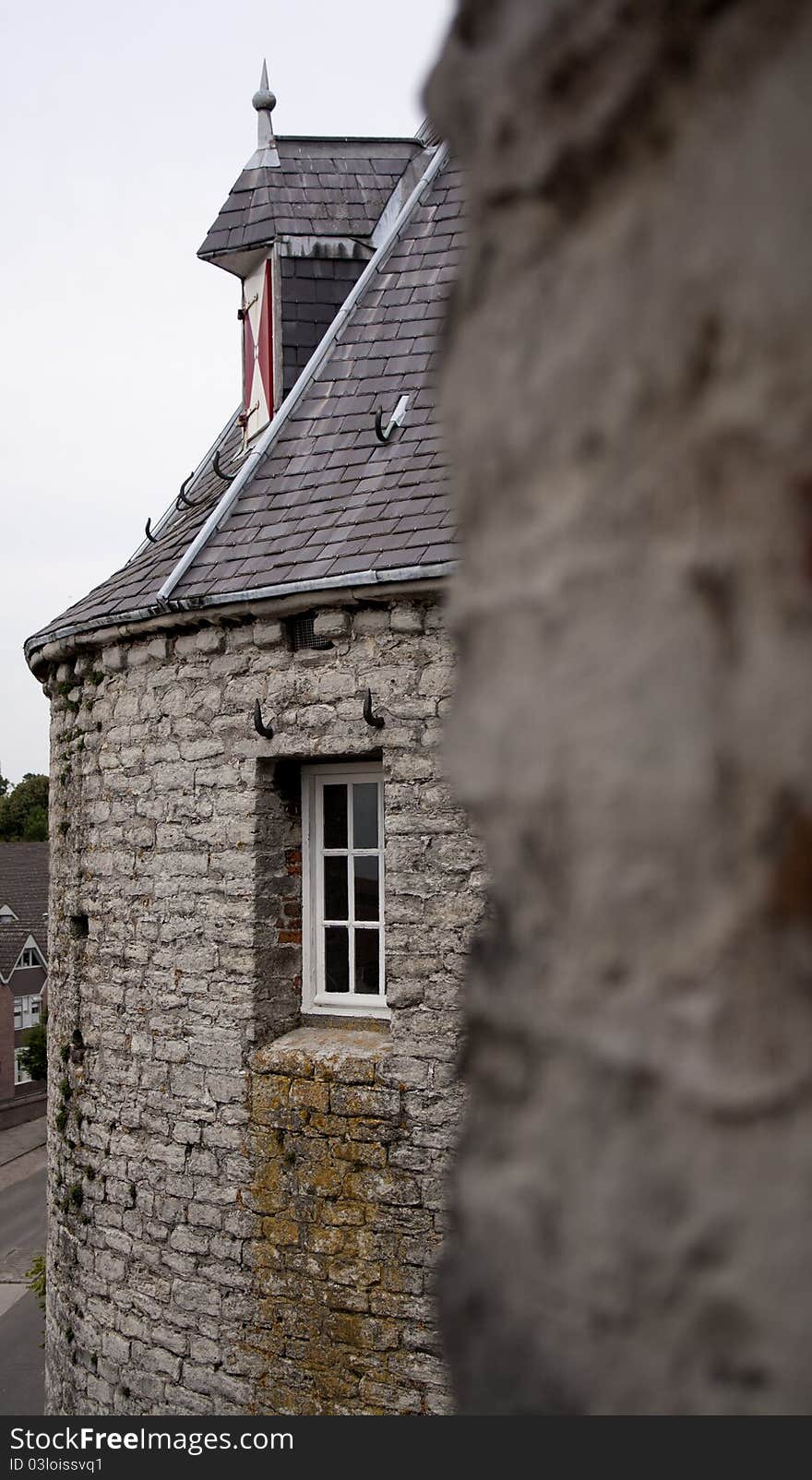 The left tower from the prisoners gate in Bergen op zoom. The prisoner gate is also know as Lieve vrouwe poort, Lovley woman gate. The left tower from the prisoners gate in Bergen op zoom. The prisoner gate is also know as Lieve vrouwe poort, Lovley woman gate