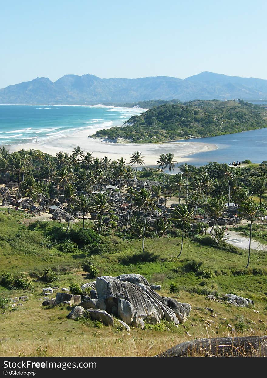 Malagasy remote village in the far south of the country. Malagasy remote village in the far south of the country