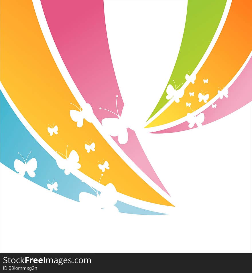 Colorful Butterfly Background