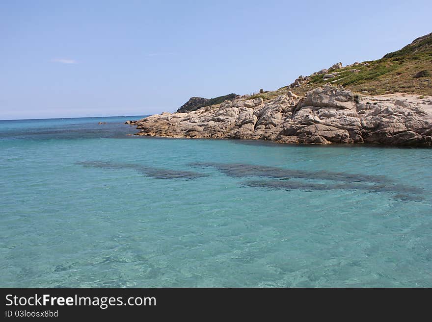 Clear Blue Ocean Waters in Rio de Janeiro, Brazil. Clear Blue Ocean Waters in Rio de Janeiro, Brazil