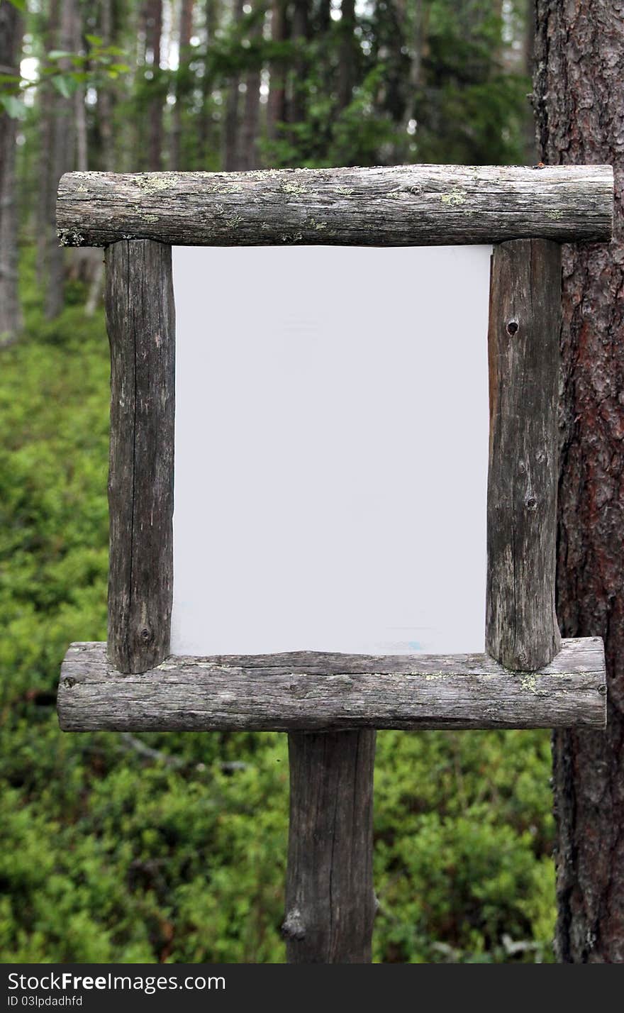 Blank wooden sign