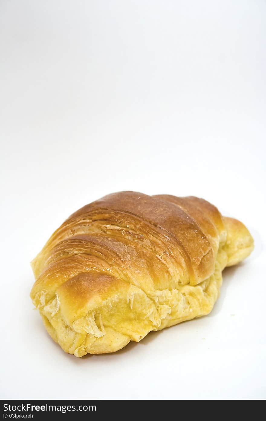 Croissant on white