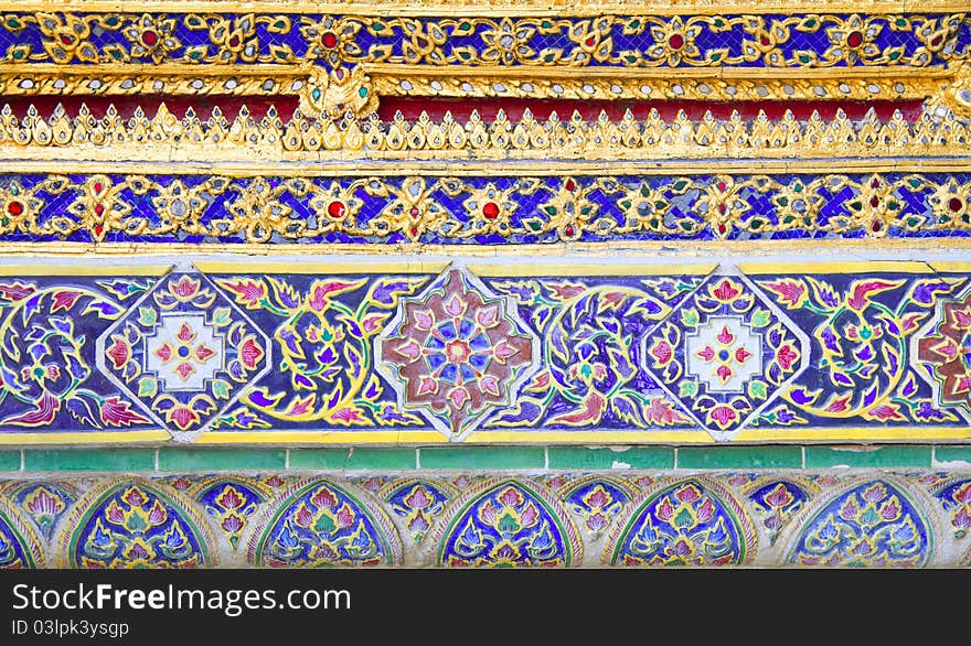 Beautiful thai ornament texture