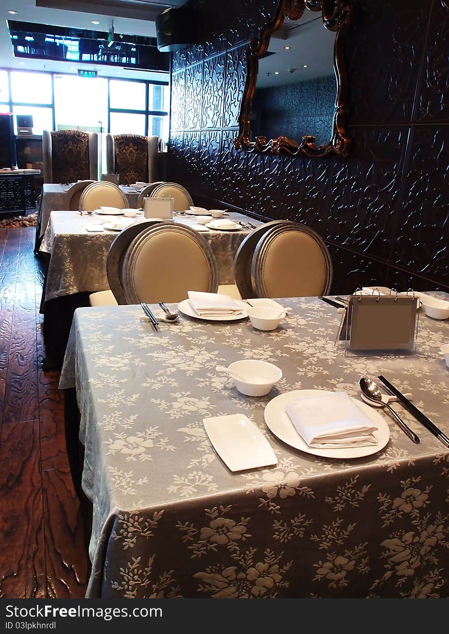 Table and chairs of luxury chinese restaurant. Table and chairs of luxury chinese restaurant.