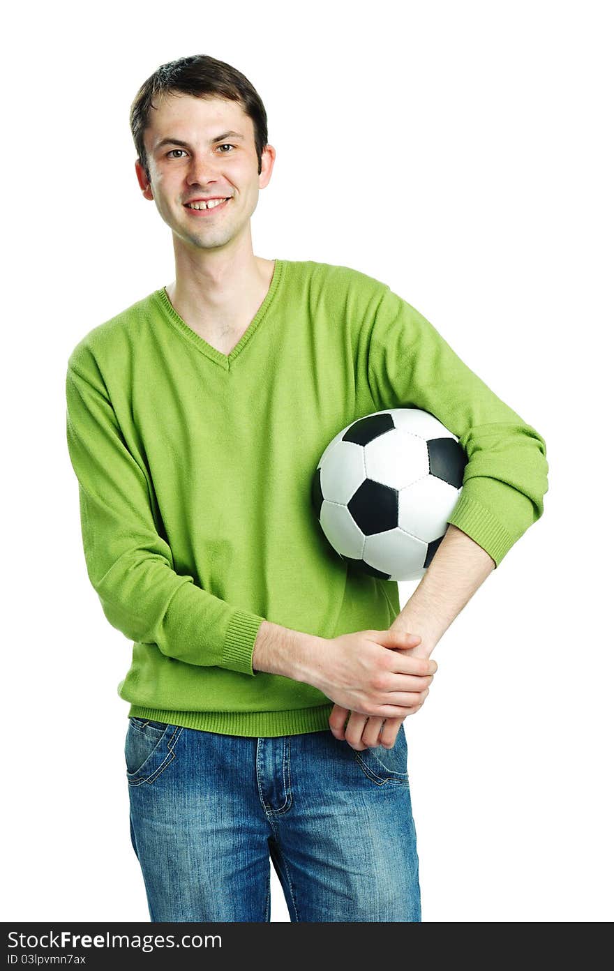 An image of a young man with a ball. An image of a young man with a ball