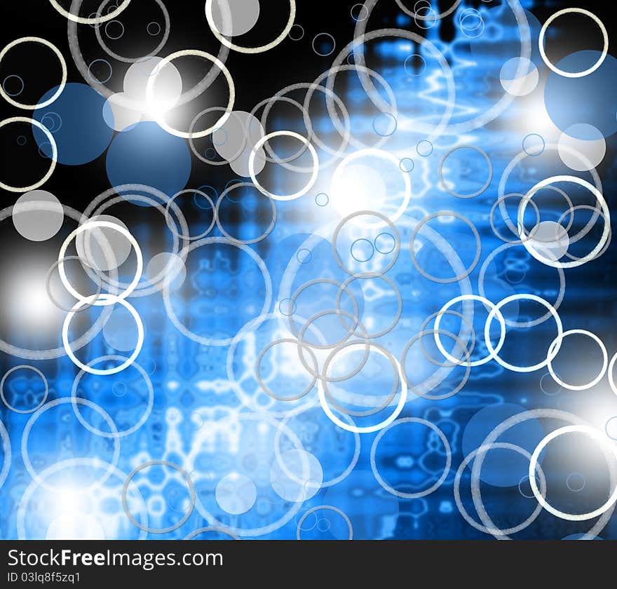 Abstract blur bubble on blue WAVE background. Abstract blur bubble on blue WAVE background