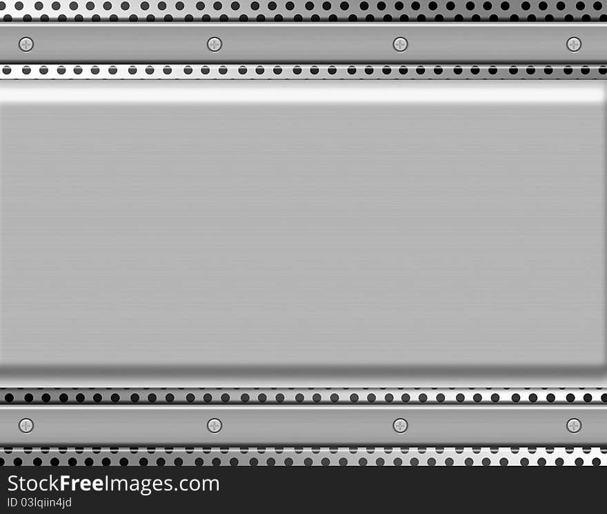 Silver metallic with screws background.illustration. Silver metallic with screws background.illustration