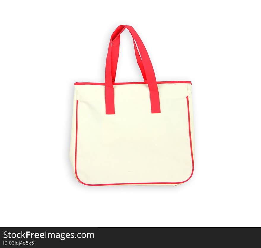 Fabric bag isolate on white background. Fabric bag isolate on white background