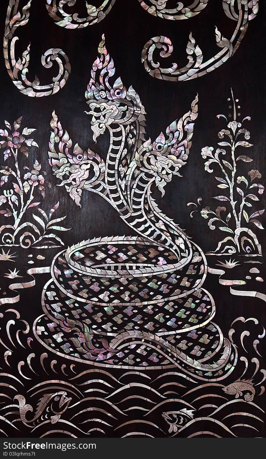 Naga painting on the wall