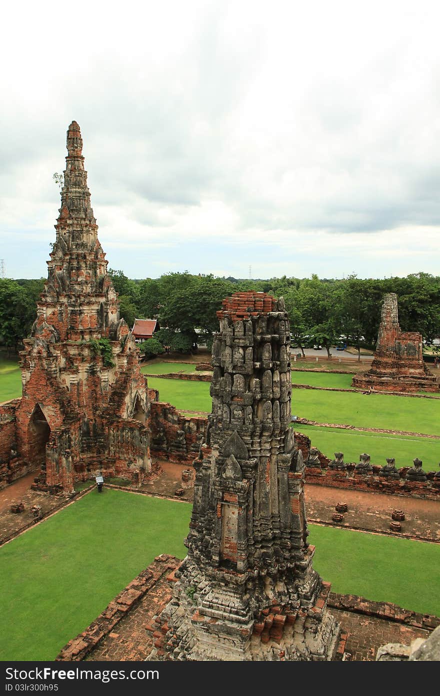 Ruined pagoda in Ayuthaya, Thailand.